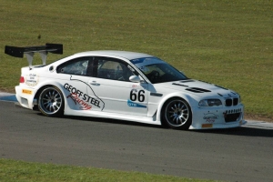 Geoff Steel White BMW M3 on track